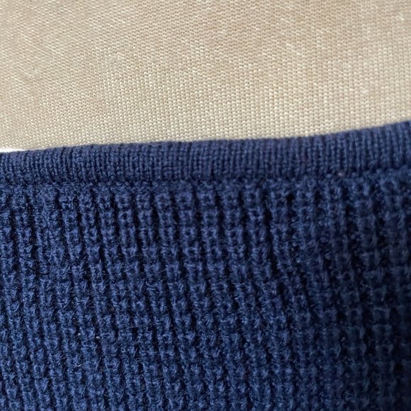 a.n.a. Sweater Blouse Womens XL Navy Blue Long Sleeve Scoop Neck Lightweight - Picture 5 of 8